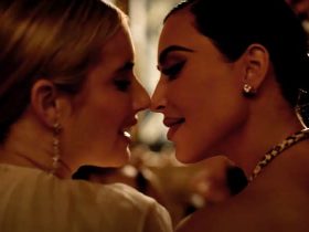 Kim Kardashian and Emma Roberts' Unexpected Kiss in "American Horror Story: Delicate Part Two"