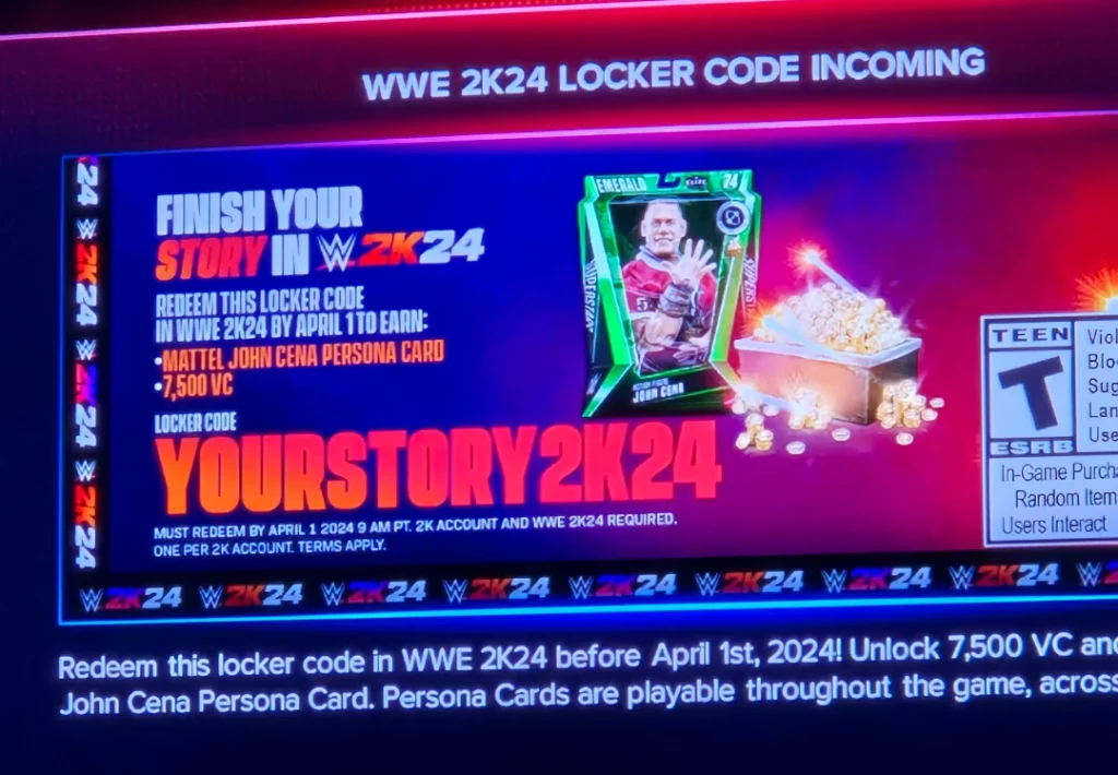 WWE 2K24 locker codes June 2024
