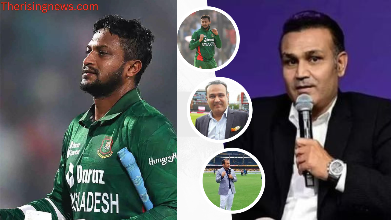 Shakib Al Hasan (left) and Virender Sehwag (right)