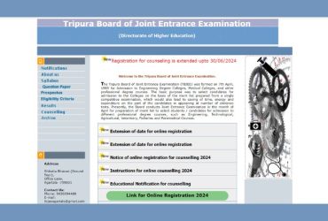 Tripura JEE 2024 Counselling Registration Closes Tomorrow: Secure Your Seat by Completing the Process @tbjee.nic.in