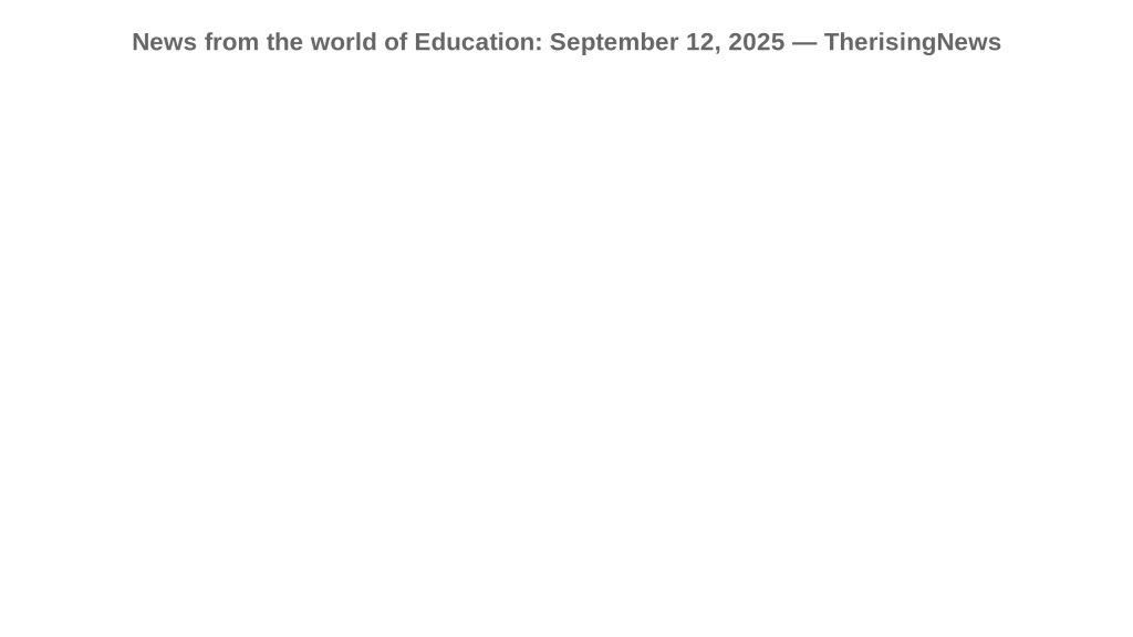 News from the world of Education: September 12, 2025