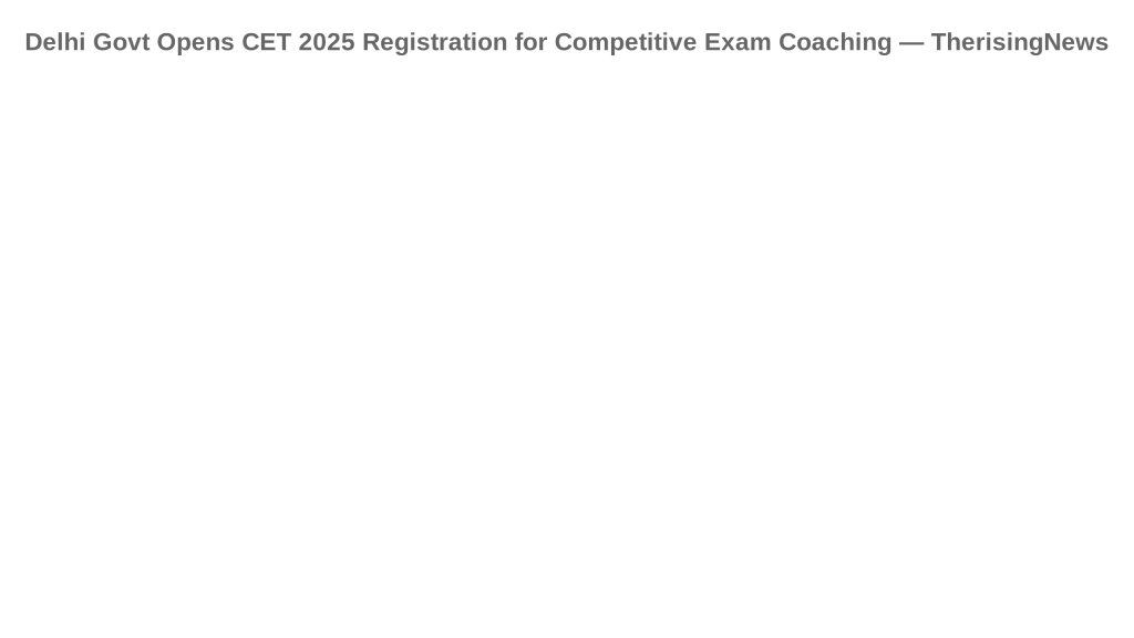 Delhi Govt Opens CET 2025 Registration for Competitive Exam Coaching