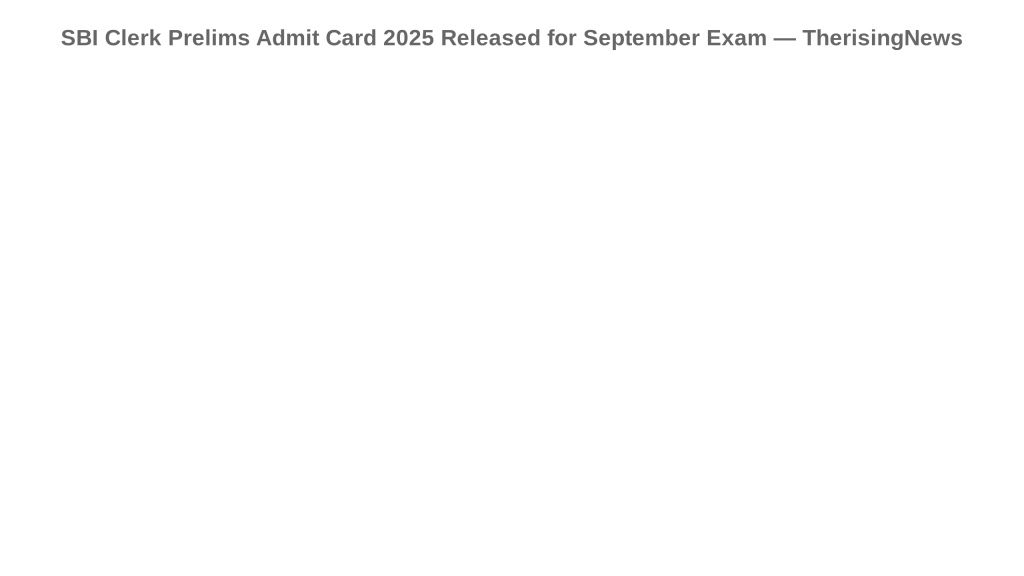 SBI Clerk Prelims Admit Card 2025 Released for September Exam