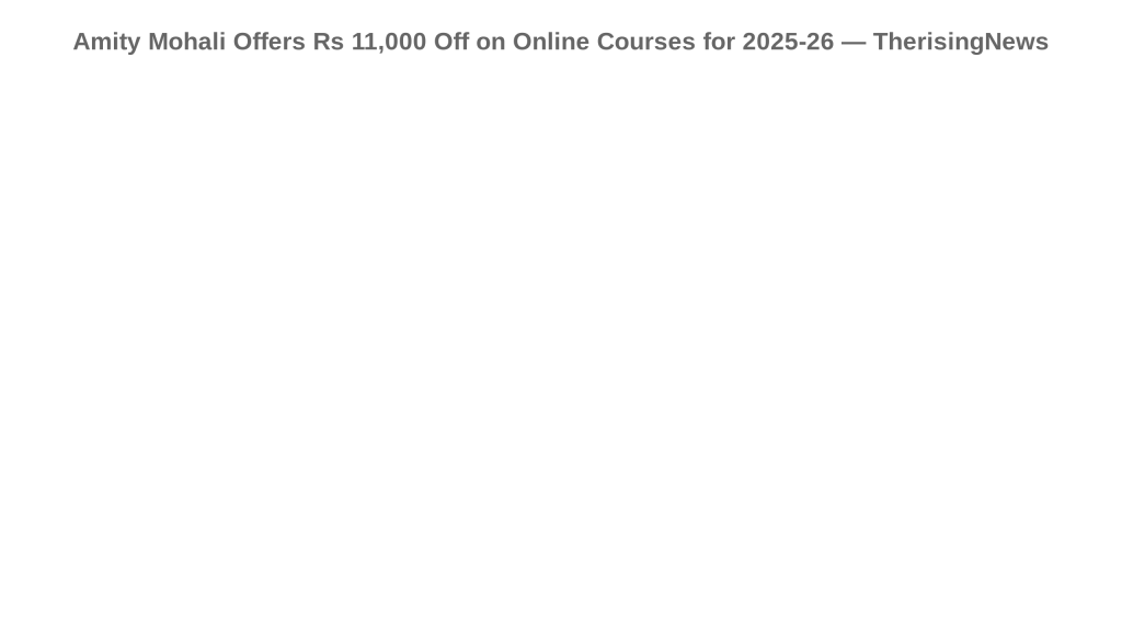 Amity Mohali Offers Rs 11,000 Off on Online Courses for 2025-26