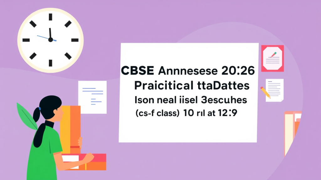 CBSE Announces 2026 Practical Exam Dates for Class 10 and 12