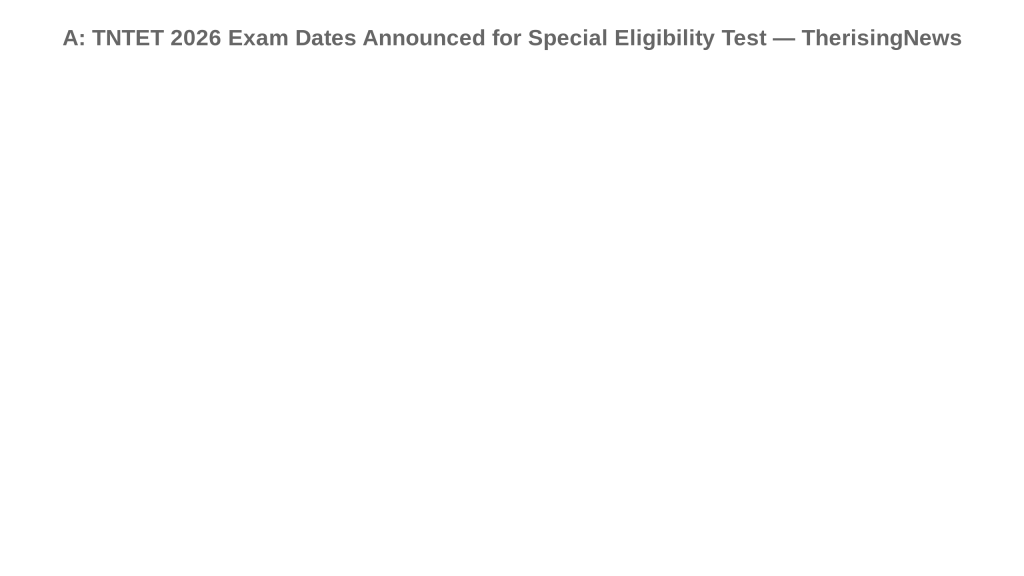 A: TNTET 2026 Exam Dates Announced for Special Eligibility Test