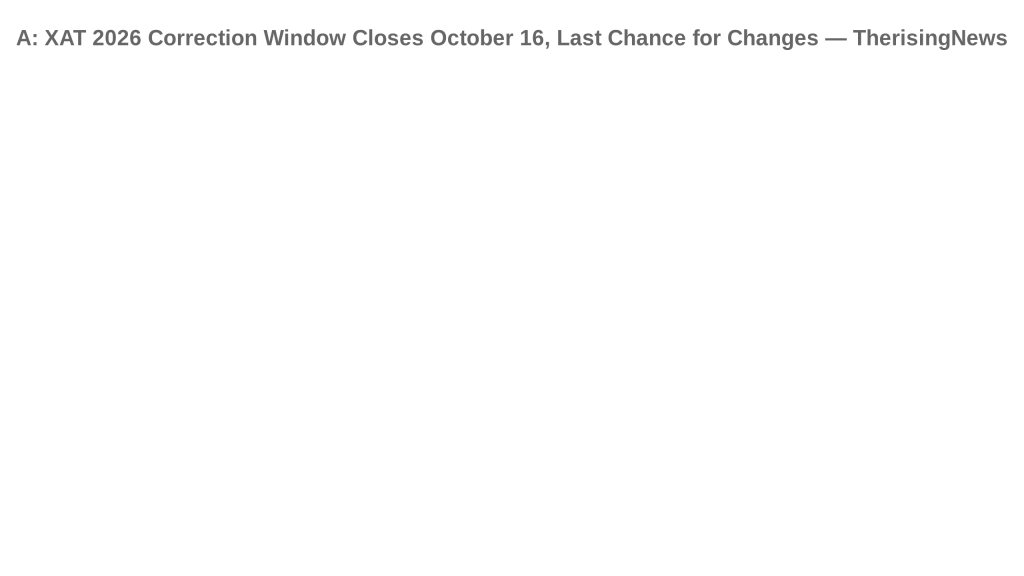 A: XAT 2026 Correction Window Closes October 16, Last Chance for Changes