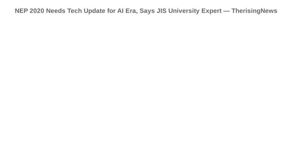 NEP 2020 Needs Tech Update for AI Era, Says JIS University Expert