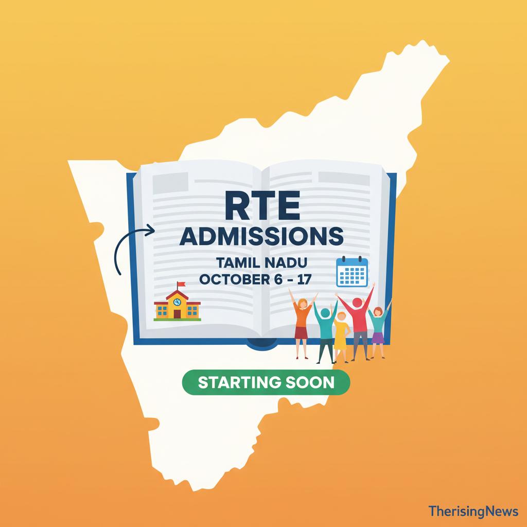 Tamil Nadu to Start RTE Admissions from October 6 to 17