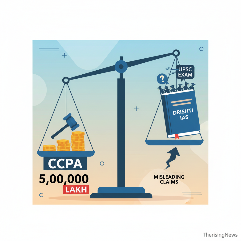 A: CCPA Fines Drishti IAS 5 Lakh for Misleading UPSC Exam Claims