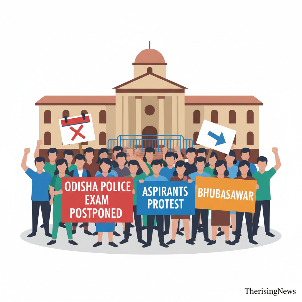 A: Odisha Police Exam Postponed, Aspirants Protest in Bhubaneswar