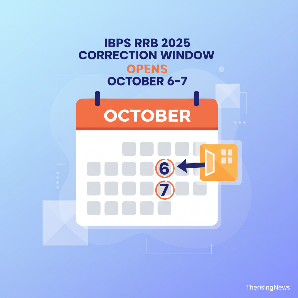 A: IBPS RRB 2025 Correction Window Opens October 6-7