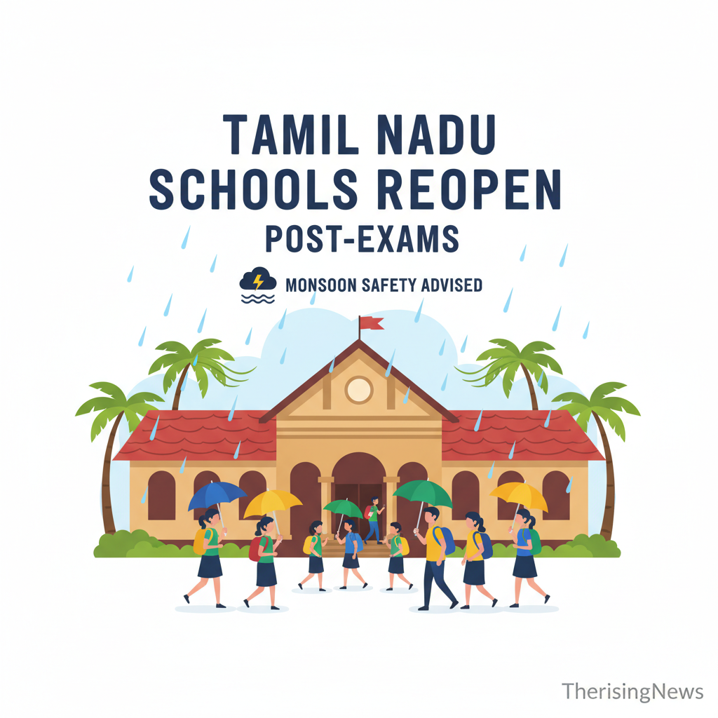 Tamil Nadu Schools Reopen After Quarterly Exams, Monsoon Safety Advised