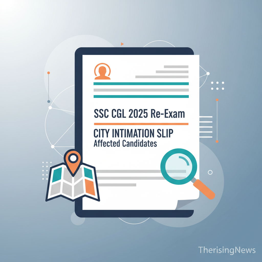 SSC CGL 2025 Re-Exam: City Intimation Slip Released for Affected Candidates
