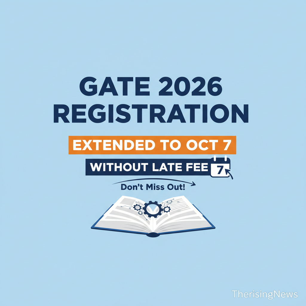 GATE 2026 Registration Extended to Oct 7 Without Late Fee