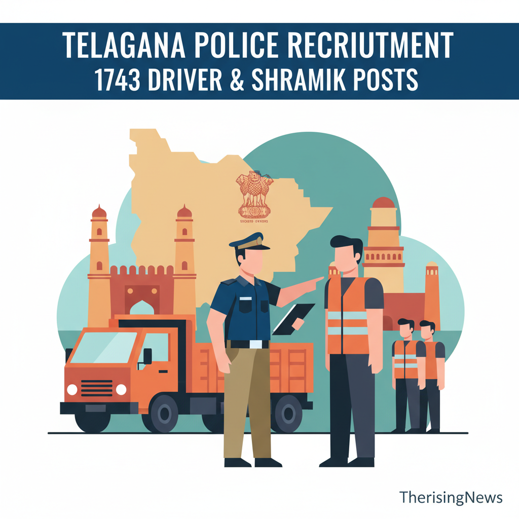 A: Telangana Police Starts Recruitment for 1743 Driver and Shramik Posts